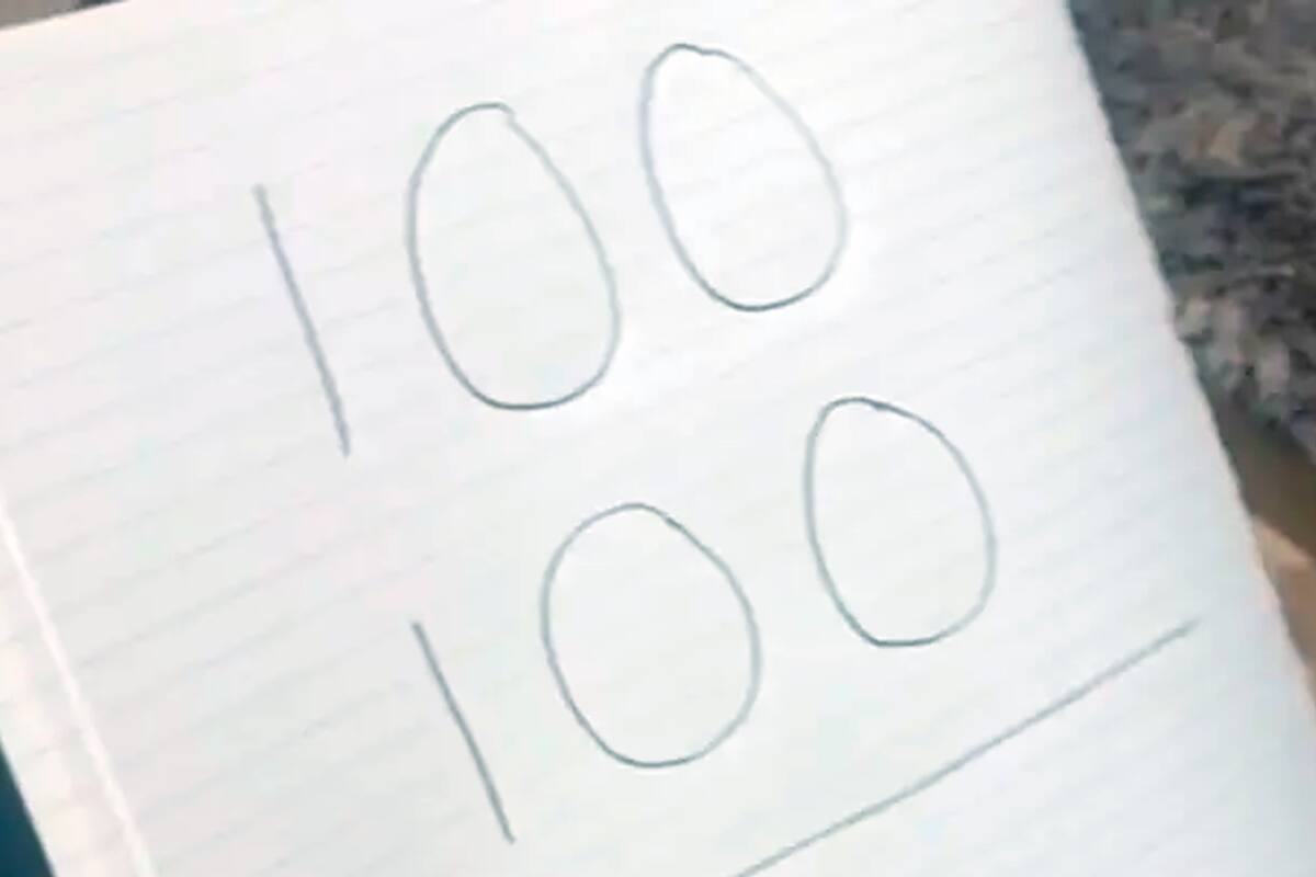 ¿Podés formar 'two hundred' (doscientos) con solo trazar una línea?