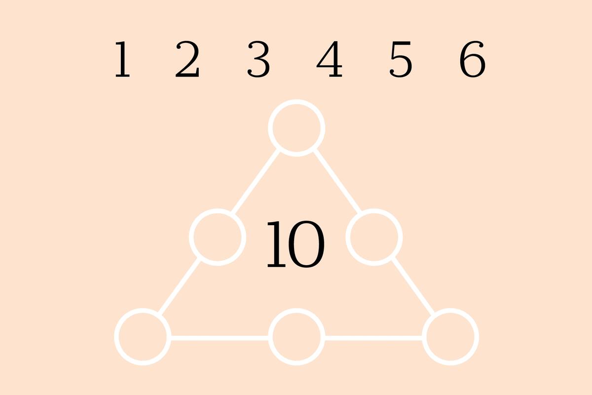 Podés usar los números del 1 al 6 una vez cada uno