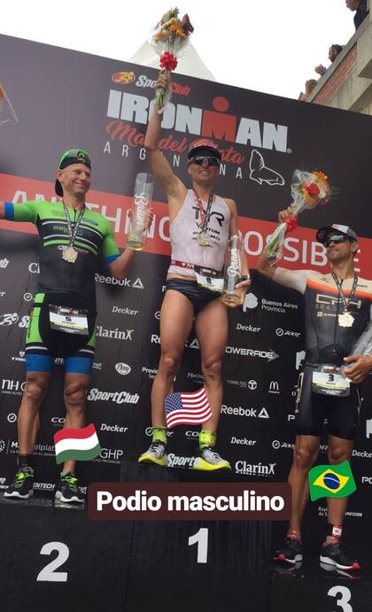 Podio masculino: Matt Chrebot, Jozsef Major e Igor Amorelli