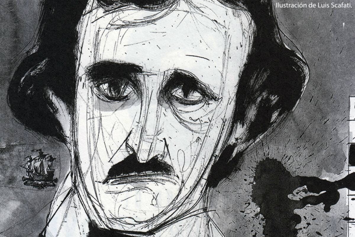 Poe, retratado por Luis Scafati