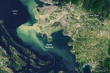 Point Roberts está aislada por tierra del resto de Estados Unidos y solo mantiene una conexión terrestre con Columbia Británica