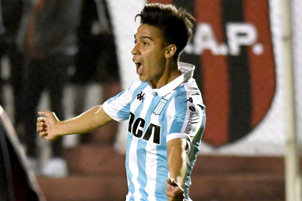 Pol Fernández, en Racing. Fue su último paso por el fútbol argentinos antes de partir a México.