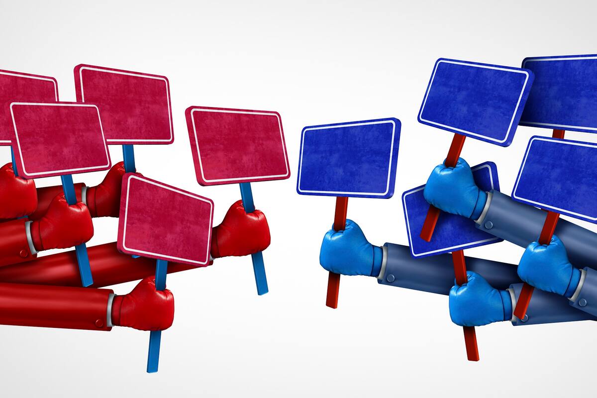 Polarización: aplicada a la política y al ámbito ideológico, denomina un desacuerdo marcado