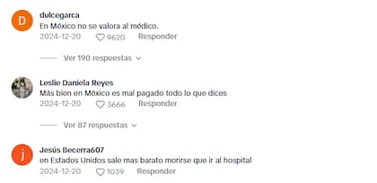 Polémica en las redes sobre el precio del médico en Estados Unidos en comparación con México