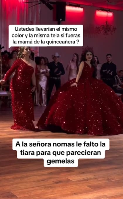 Polémica: madre y cumpleañera se pusieron lo mismo