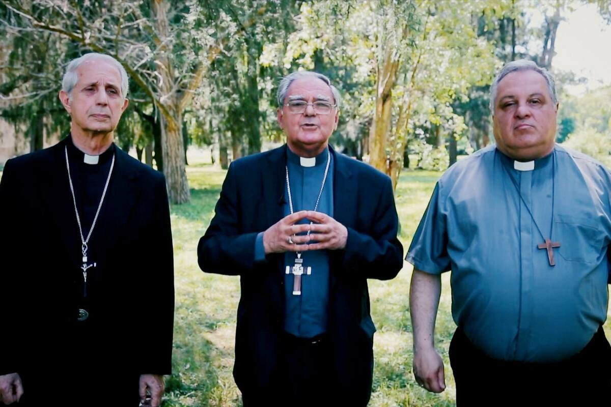 Poli, Ojea y Colombo, en el mensaje grabado en Pilar