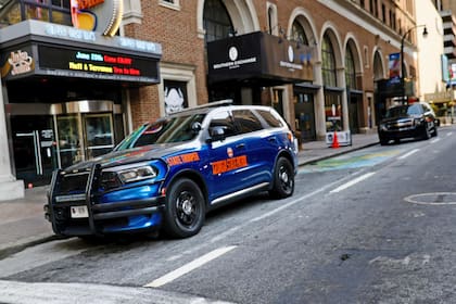 Policía en las calle de Atlanta