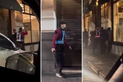 Policía porteño golpea a un hombre con su tonfa