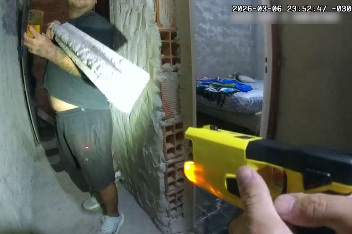 Policía utilizaron pistola Taser para neutralizar agresor en un caso de violencia de género