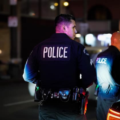 Policías de Los Ángeles durante un operativo