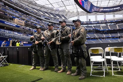 Policías en acción en el Mundial