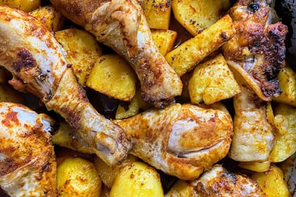 Pollo al horno con papas