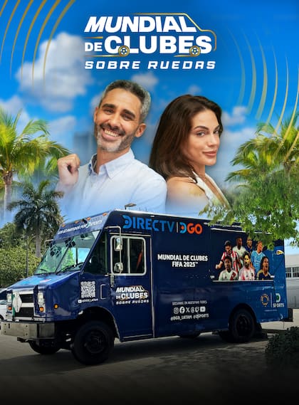 Pollo Álvarez y Emilia Attias, conductores de Mundial de Clubes sobre ruedas, la propuesta de DGO Stream para el torneo