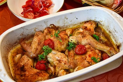 Pollo con salsa barbacoa.