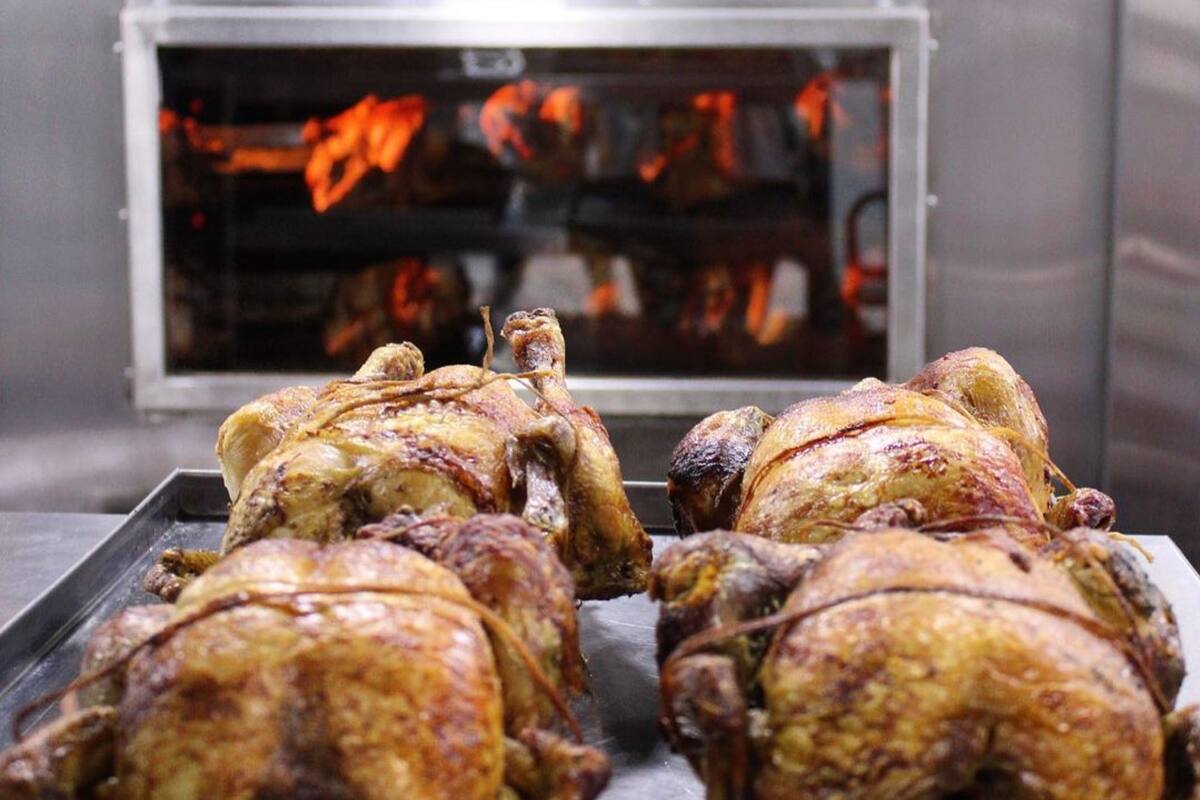 Pollos al spiedo
