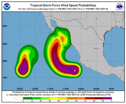 Polo recuperó la categoría 5 con vientos máximos sostenidos de 161 mph (259 km/h)