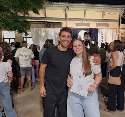 Ponzio durante la graduación escolar de su hija
