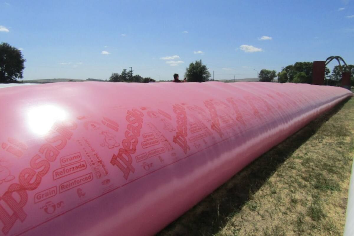 Por cada bolsa rosa que compre el productor, la empresa argentina IpesaSilo donará 10 dólares a la lucha contra el cáncer