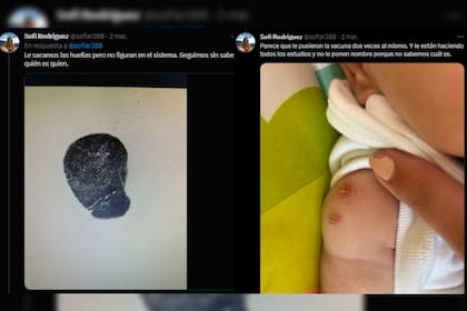 Por el momento, la incógnita sobre cuál es cuál sigue firme (Captura Twitter @sofiar388)