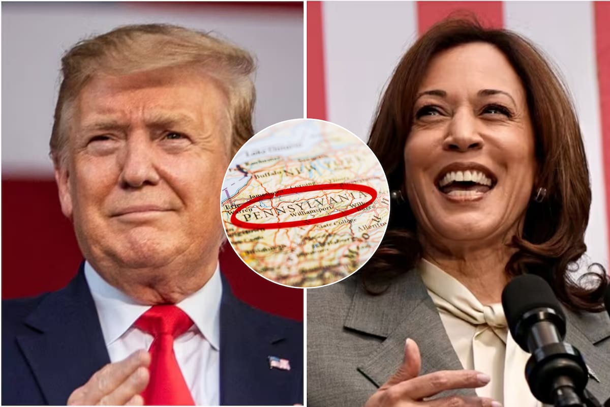 Por escaso margen, Donald Trump le ganó a Kamala Harris en Pensilvania, uno de los estados clave