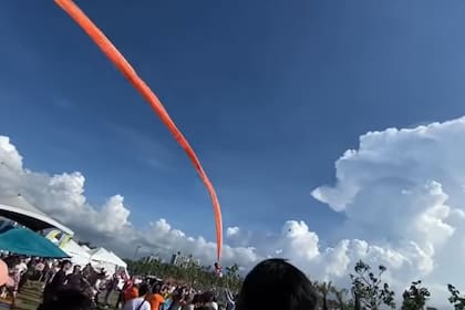 El barrilete descendió luego de hacer fintas en el cielo durante medio minuto y la niña pudo ser rescatada y puesta a salvo