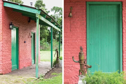 Después: Las paredes se pintaron de rosa fuerte y las aberturas, del mismo verde encendido que se usó dentro de la casa (que también estaba presente en algunos elementos de los dueños anteriores).