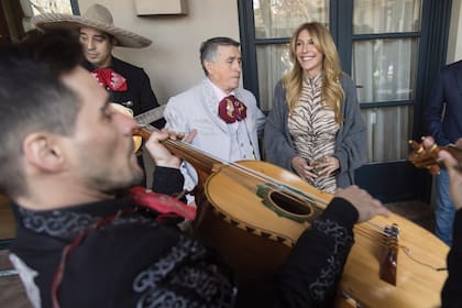 Por la tarde hubo un show de Mariachis, un homenaje a su mamá, Inés de Lafuente, que le encantaban.