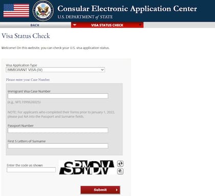 Por medio de la página web oficial del Centro de Solicitudes Electrónicas Consulares (CEAC) del Departamento de Estado se puede consultar la vigencia de un visado