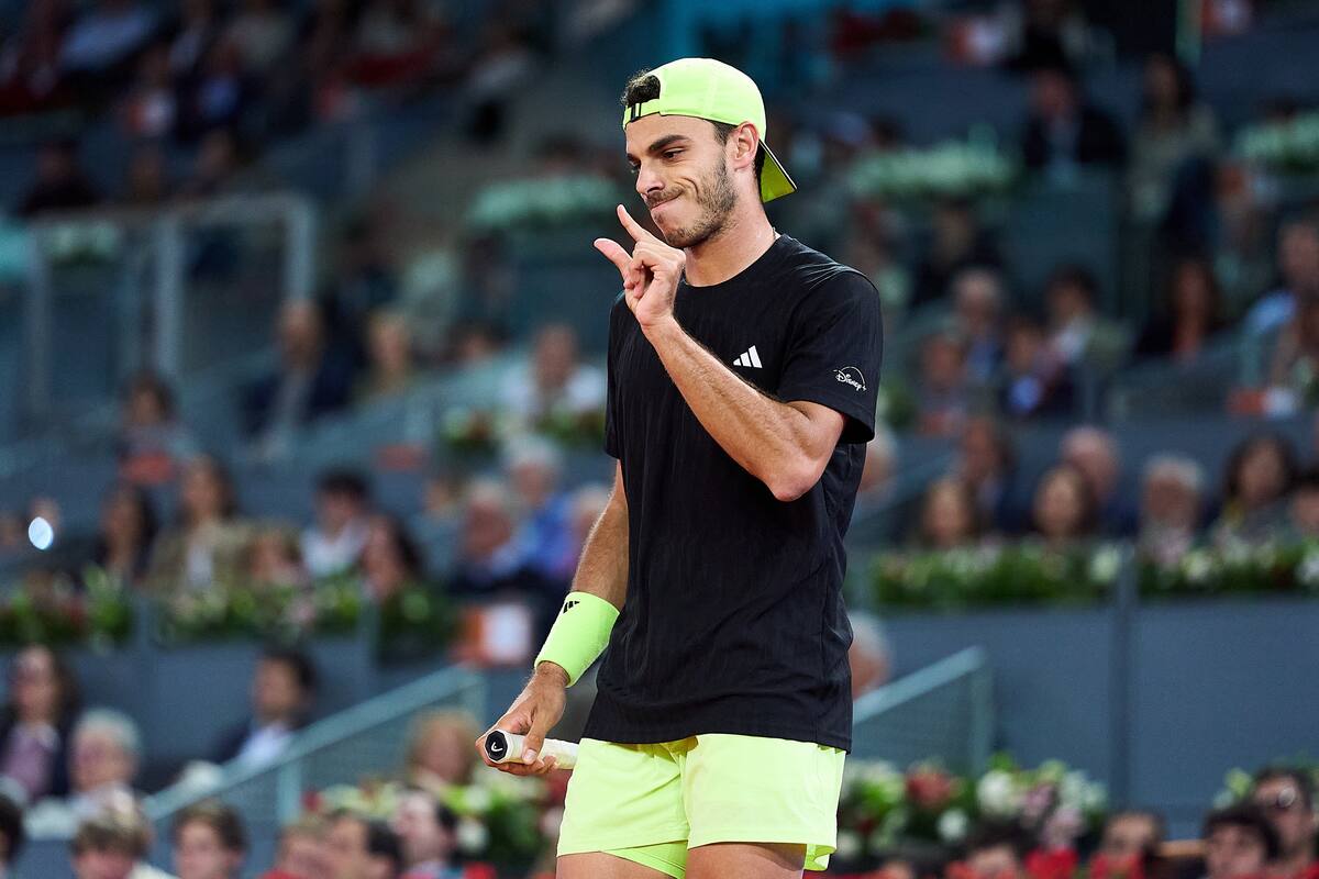 Por poquito, parece decir Francisco Cerúndolo, que cayó ante Casper Ruud en la semifinal del Masters 1000 de Madrid
