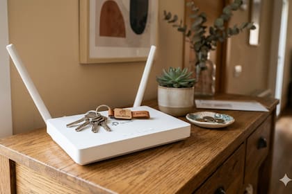 Por qué hay que poner las llaves arriba del router del Wi-Fi (Imagen ilustrativa generada con IA)