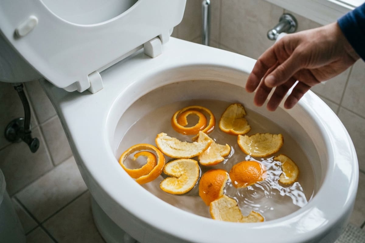 Por qué tirar cáscaras de naranja en tu inodoro puede salvar a tu baño