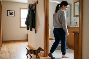 Por qué tu perro te acompaña al baño y qué hay detrás de esa conducta