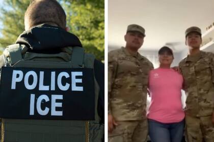 Por temor a las redadas del ICE, una mujer fue acompañada por sus hijos militares a su cita de migración en Chicago