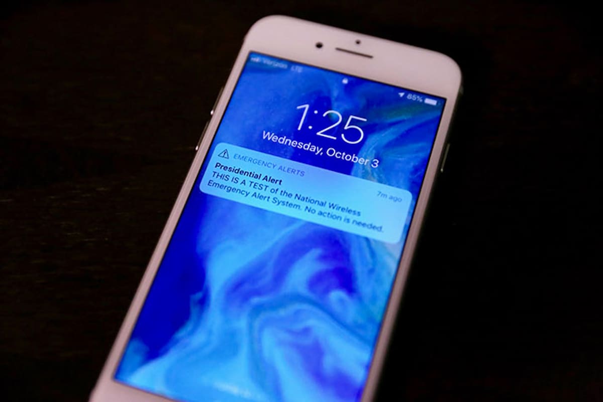 Por un lapso de media hora, los dispositivos móviles recibirán avisos de prueba