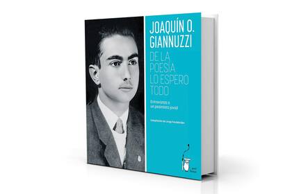 Portada de "De la poesía lo espero todo", conversaciones con Joaquín O. Giannuzzi