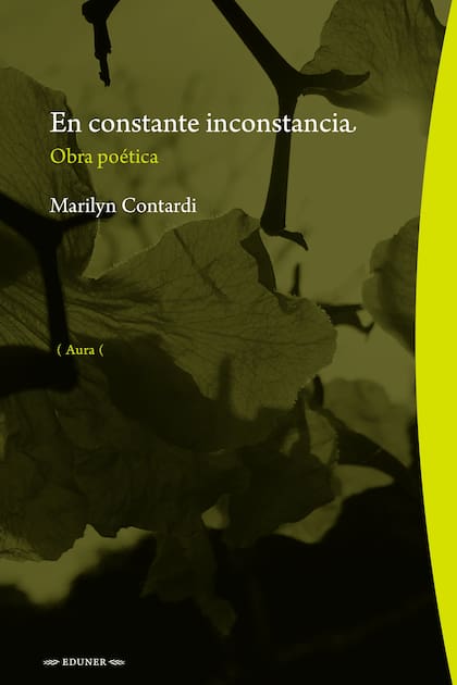 Portada de la obra poética reunida de Marilyn Contardi, publicada por Eduner