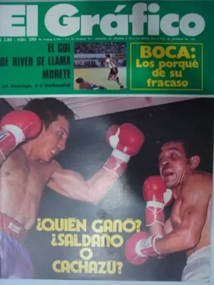 Portada de la revista El Gráfico con el combate entre Saldaño y Cachazú