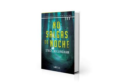 Portada de "No salgas de noche", thriller psicológico protagonizado por la hija de un asesino serial