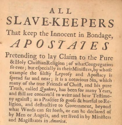 Portada de su libro contra la esclavitud publicado en 1737