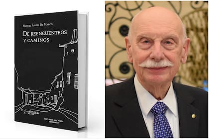 Portada del único poemario de Miguel Ángel De Marco y el autor, que es un destacado historiador