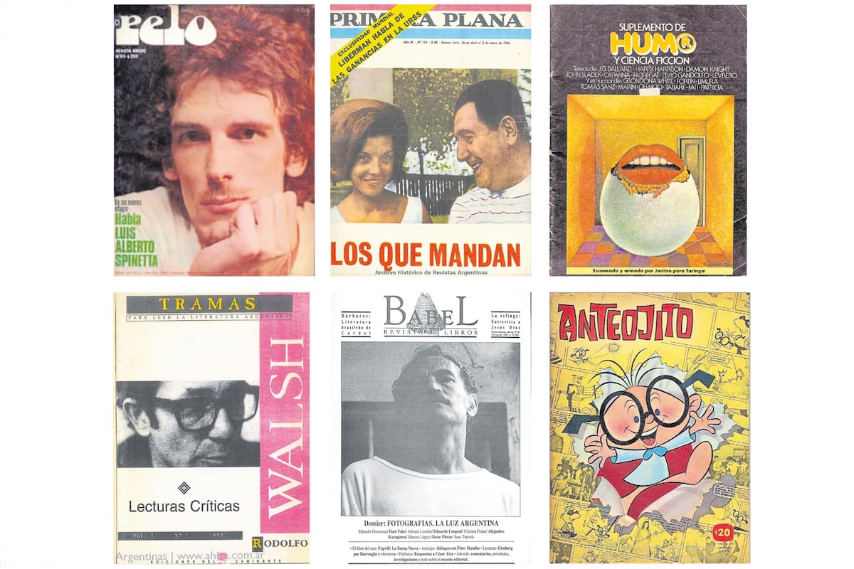 Portadas de algunas de las revistas que se pueden encontrar en el sitio de AHIRA