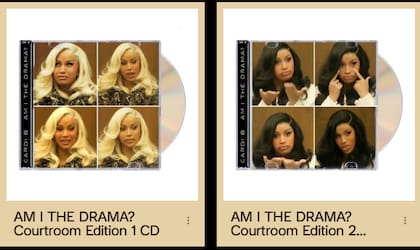 Portadas del nuevo disco de Cardi B, llamado Am I the drama? (linktr.ee/cardib)