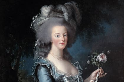 "Portrait of Queen Marie-Antoinette with a Rose" Oil on canvas by Elisabeth Louise Vig??e-Le Brun (1755-1842). In 1783. Versailles, ch??teaux de Versailles et de Trianon. (Photo by adoc-photos/Corbis via Getty Images)