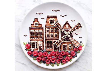 Postal de Bélgica de Daryna Kossar, artista rusa.