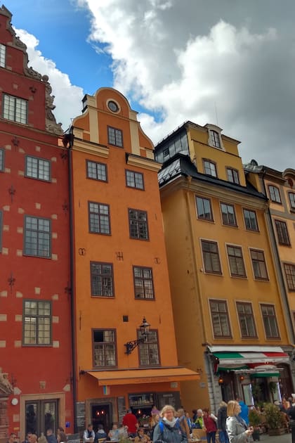 Calle histórica de Estocolmo, Suecia