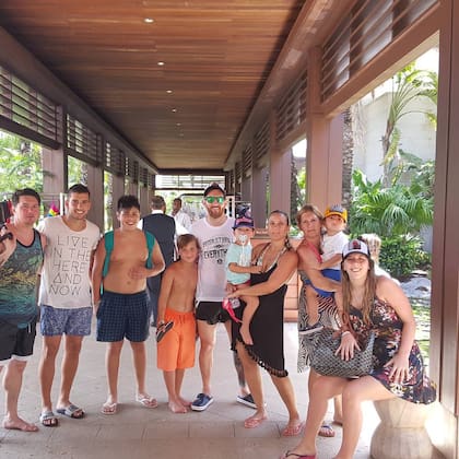 Postal de unas vacaciones familiares de los Messi en 2016 (Foto: Instagram @jorge.sole)
