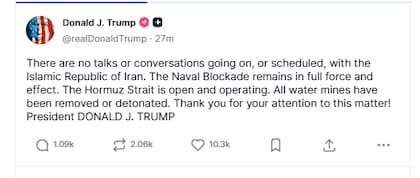 Posteo de Trump