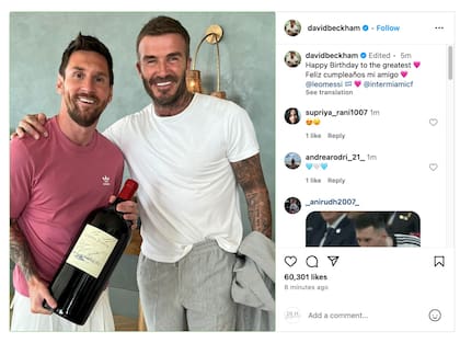 Posteo de cumpleaños de David Beckham