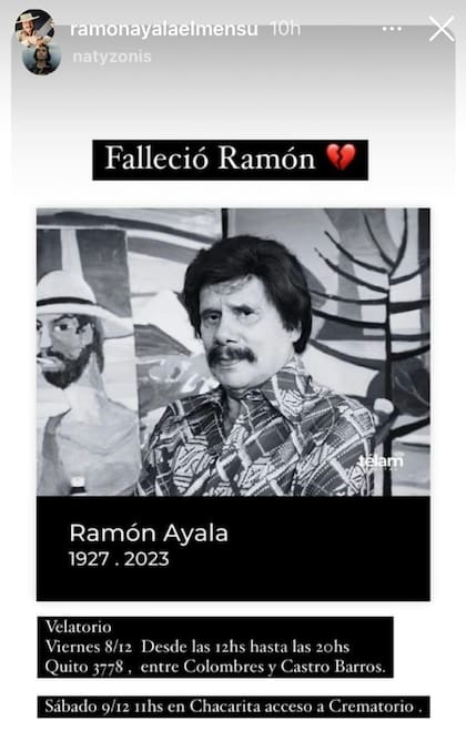 Posteo publicado por sus allegados en su cuenta de Instagram