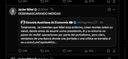 Posteos de Milei